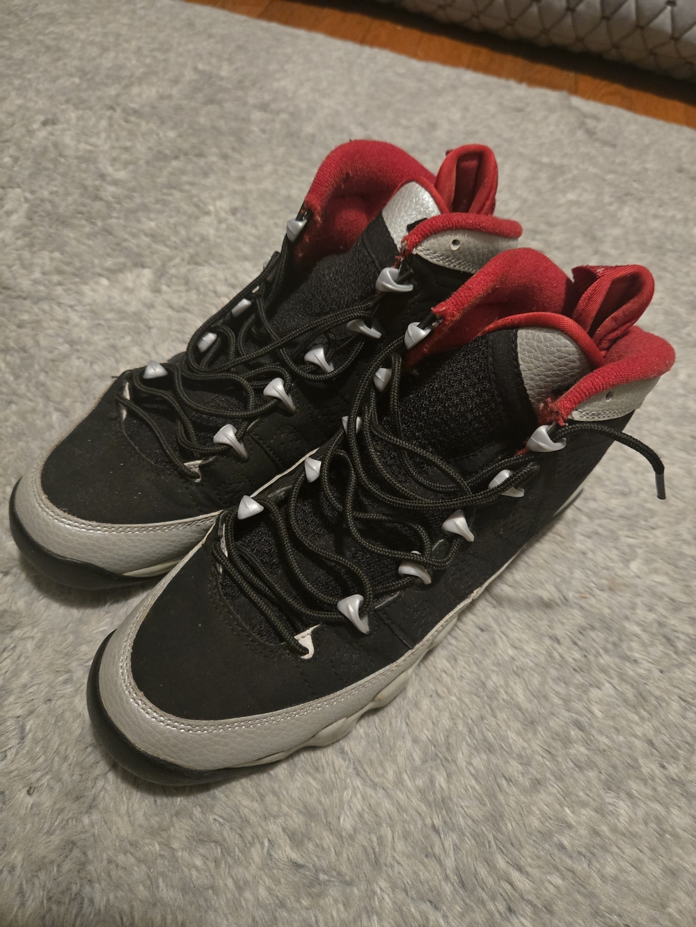 Jordan Kids Black, Gray & Red High-Top Sneakers